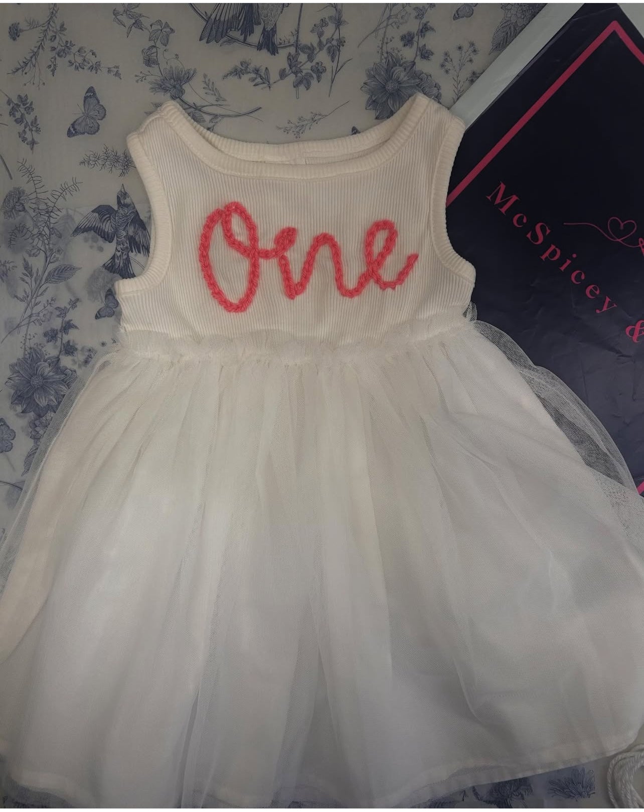 Embroidered First Birthday Dress