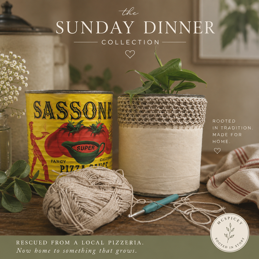 Sunday Dinner Planter with plant